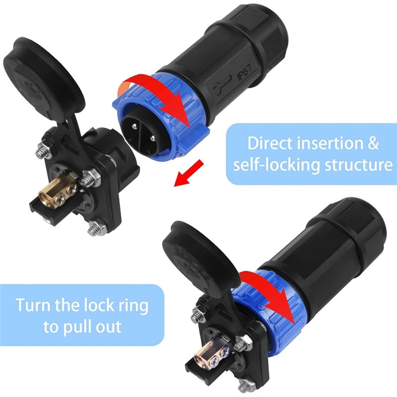 Marine Boat DC Power Connector - Fishing Boat Trolling Motor ulasan dan harga