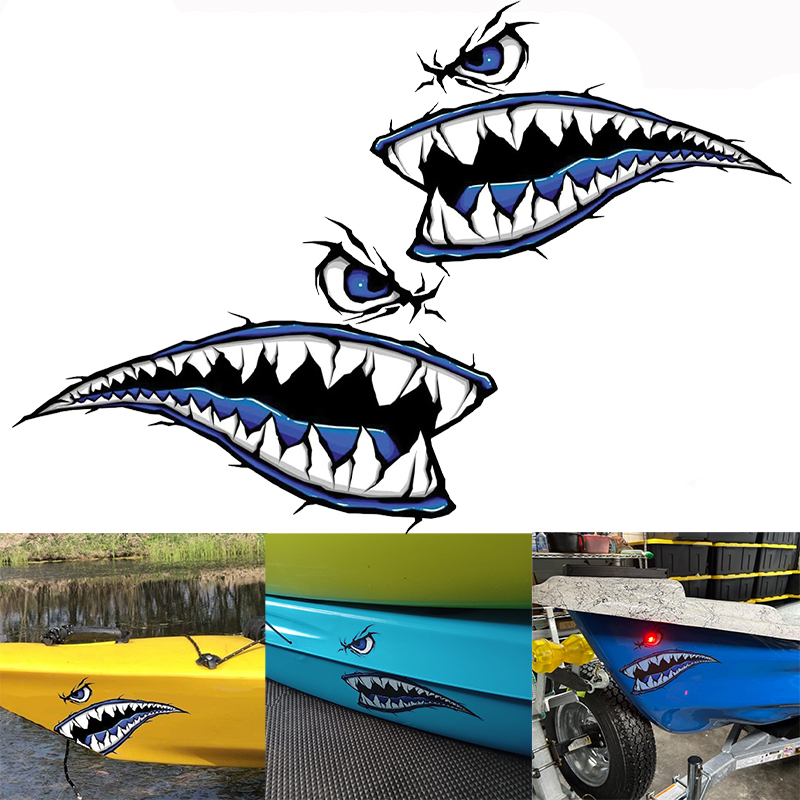 2PCS Shark Teeth Mouth Boat St - Fishing Boat Paddle ulasan dan harga